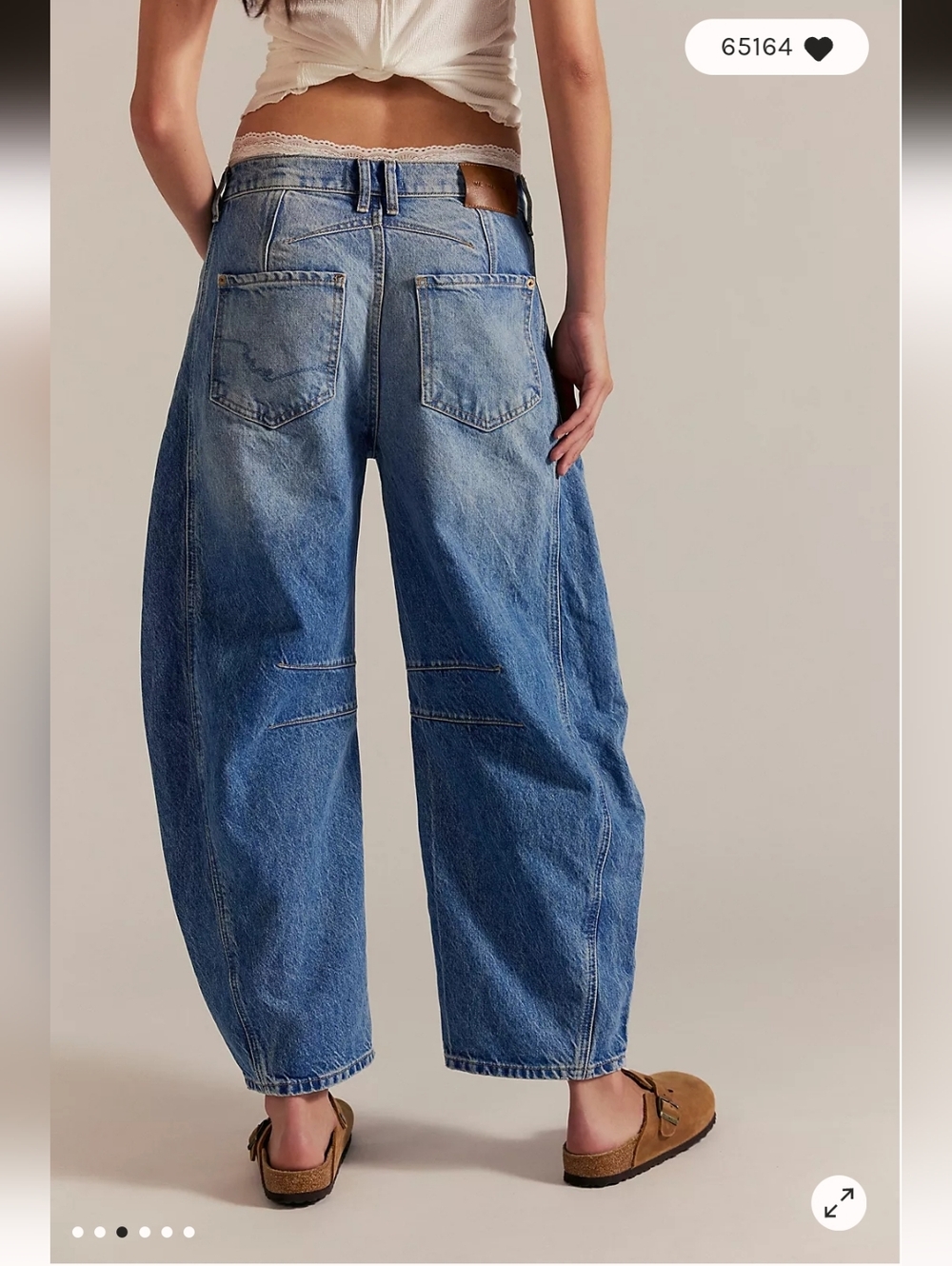 NWOT We The Free Good Luck Mid-Rise Barrel Jeans - Picture 2 of 16